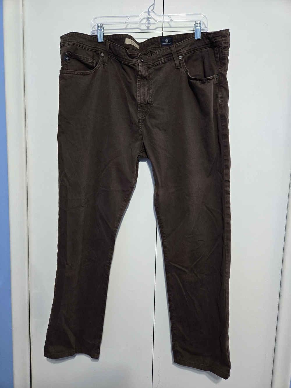 AG Adriano Goldschmied The Graduate Tailored Leg Brown‎ Jeans 40x32